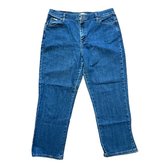 VTG LEE High Rise Relaxed Straight Jeans in Medium wash SZ 14 SHORT - Picture 1 of 10